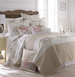 coral bedding queen size