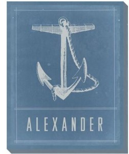 personalized anchor wall art