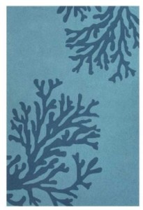 nautical coral rug