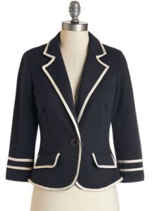 womens nautical blazer navy