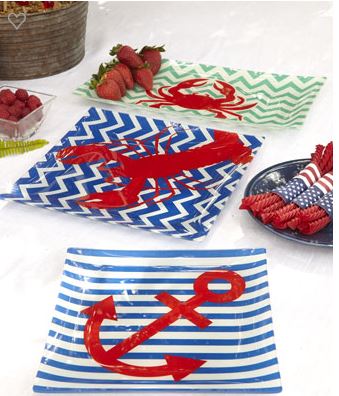 nautical glass plates