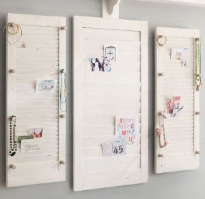 shutters as wall organizers