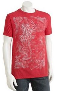 men's nautical map t-shirt