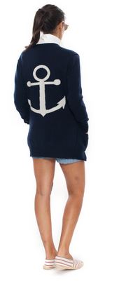 cashmere anchor cardigan