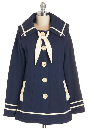womens nautical peacoat