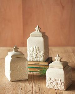 seashell canisters