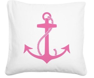 pink anchor pillow