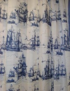 tall ships shower curtain