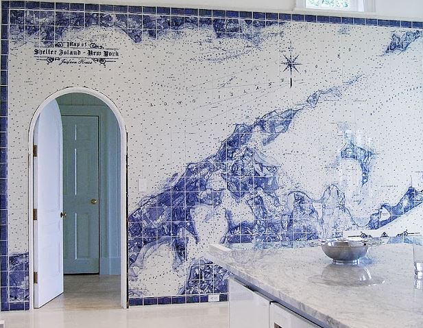 decorating with nautical maps