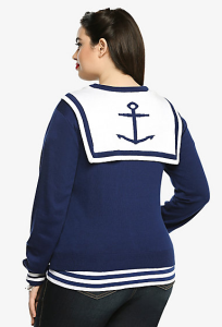 plus size anchor cardigan