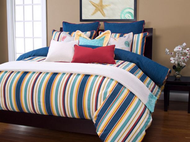 nautical striped bedding