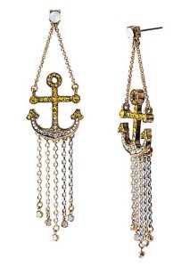 dangling anchor earrings