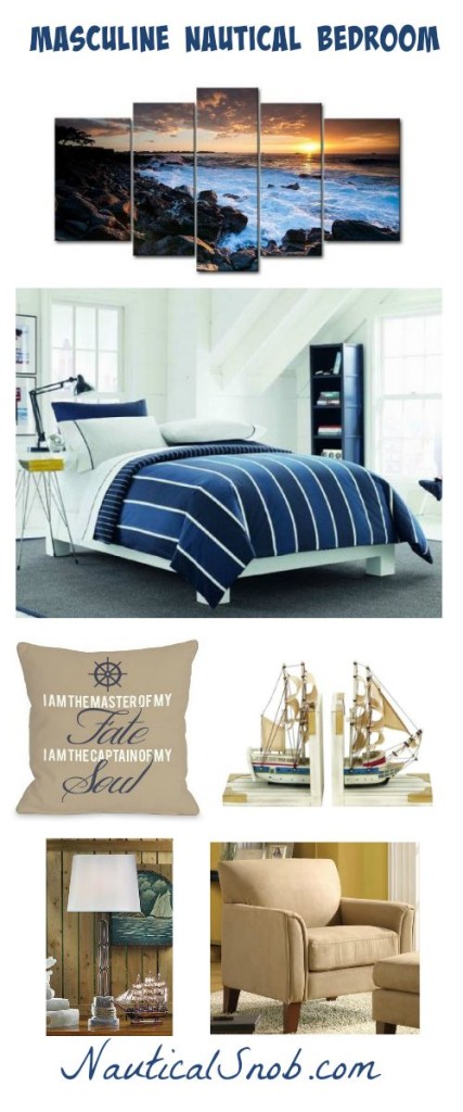 Masculine Nautical Bedroom - Nautical Snob