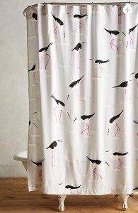 beach gull shower curtain