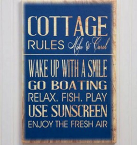 personalized cottage rules