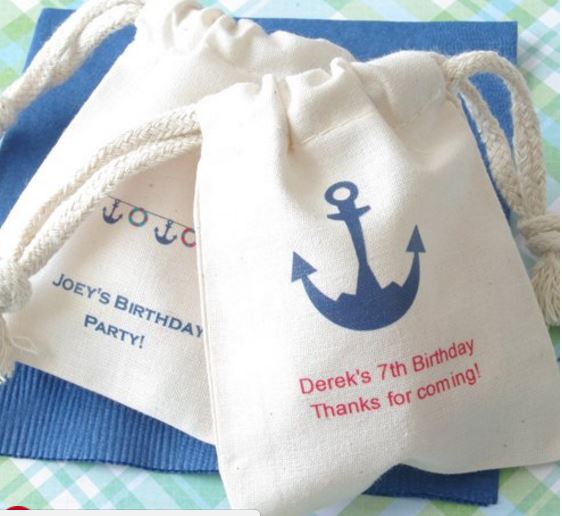 personalized nautical birthday favor bags
