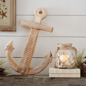 large wooden anchor decor